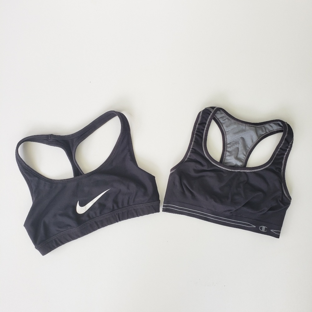 Sports Bra Lot Nike Champion Black XS Reversible